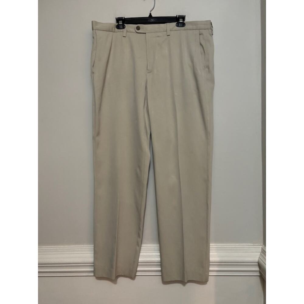 Tommy Bahama Mens Pants Trousers Tan Beige 100% Cotton 38X32 Flat Front
